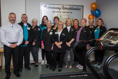 The Cabell Huntington Hospital Pulmonary Rehabilitation Department celebrated their new facility and state-of-the-art equipment made possible by the hospital's Auxiliary.